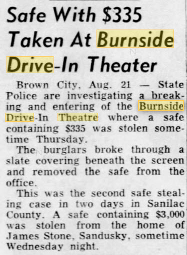 Burnside Drive-In Theatre - 21 Aug 1953 Robbery (newer photo)